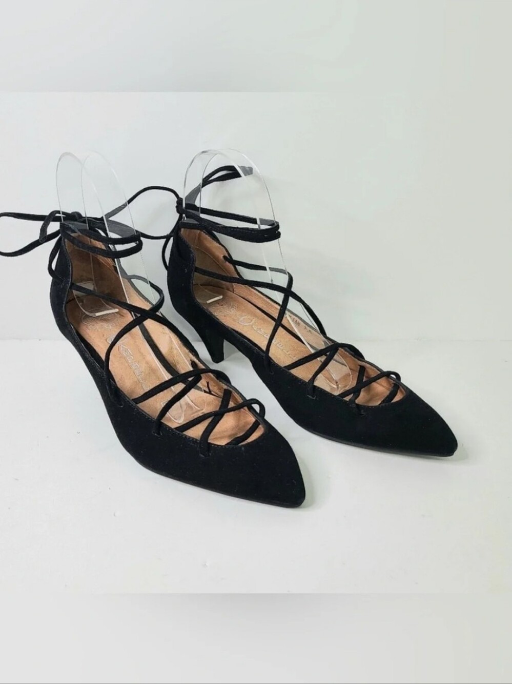 Jeffrey Campbell Ibiza Strappy Kitten Heel Black Size 7.5